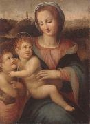 Francesco Brina The madonna and child with the infant saint john the baptist oil painting